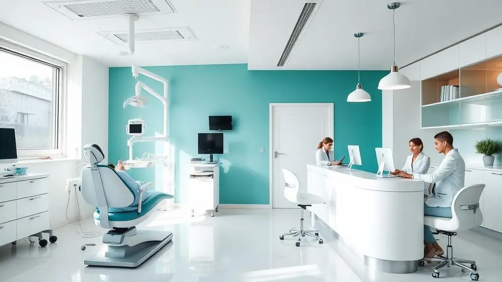 Echipă medicală într-un cabinet stomatologic gestionând disponibilitatea medicilor