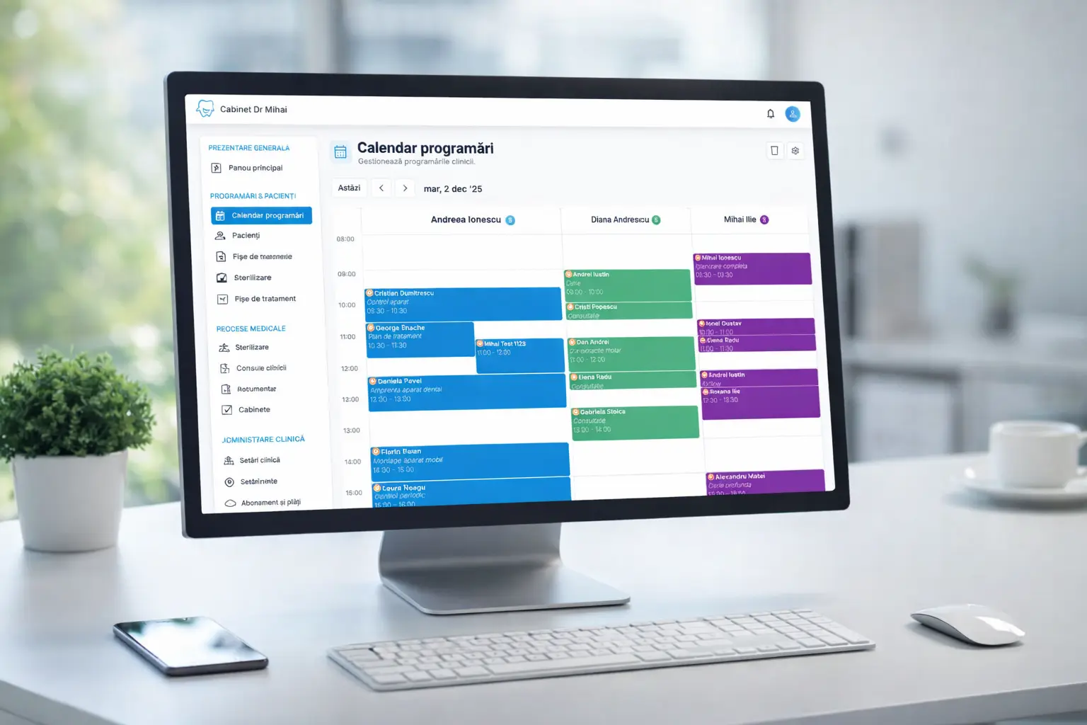 Confirmări automate ale programărilor stomatologice integrate în calendar